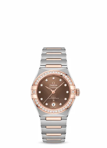 Omega Constellation Manhattan 29 Co-Axial Master Chronometer Stainless Steel / Sedna Gold / Brown Diamond / Diamond 131.25.29.20.63.001 (13125292063001)